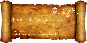 Pautz Ágosta névjegykártya